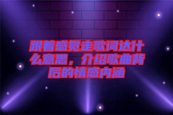 跟著感覺走歌詞達什么意思，介紹歌曲背后的情感內涵