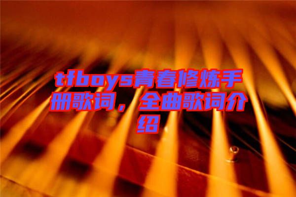 tfboys青春修煉手冊歌詞，全曲歌詞介紹