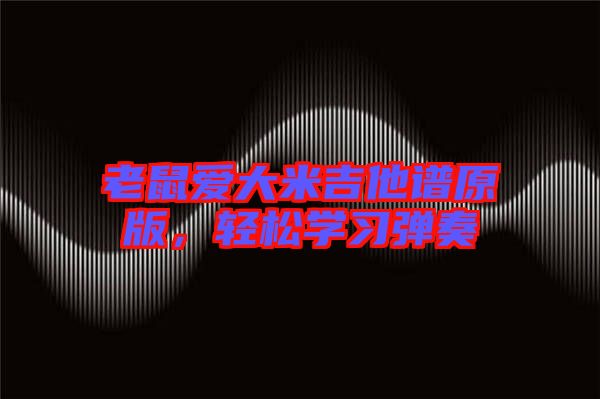 老鼠愛大米吉他譜原版，輕松學習彈奏