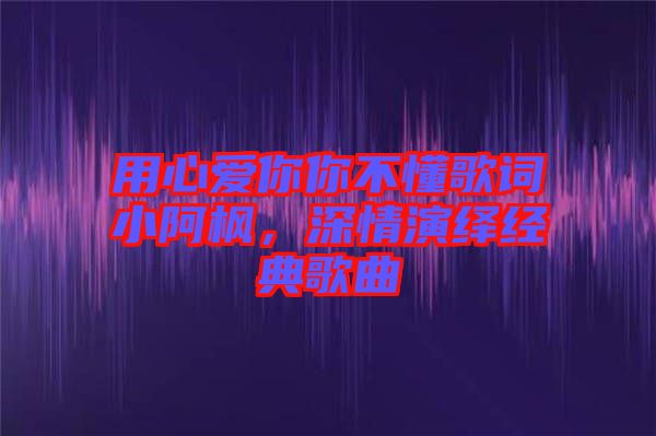 用心愛你你不懂歌詞小阿楓，深情演繹經典歌曲