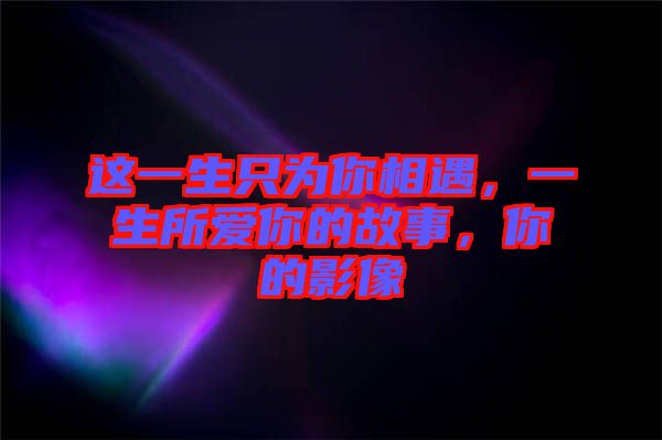 這一生只為你相遇，一生所愛你的故事，你的影像