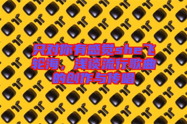 只對你有感覺she飛輪海，淺談流行歌曲的創作與傳唱