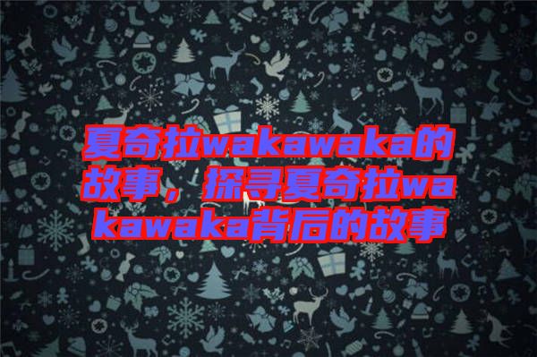 夏奇拉wakawaka的故事，探尋夏奇拉wakawaka背后的故事
