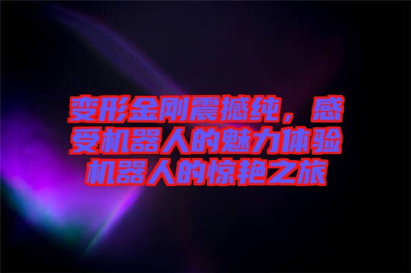 變形金剛震撼純，感受機器人的魅力體驗機器人的驚艷之旅