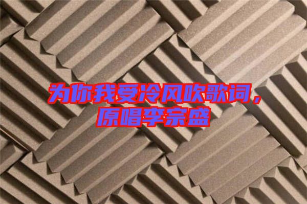 為你我受冷風吹歌詞，原唱李宗盛
