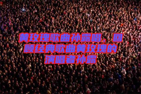 黃玫瑰歌曲孫露唱，回顧經典歌曲黃玫瑰的演唱者孫露