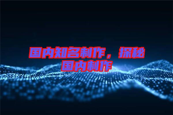 國內知名制作，探秘國內制作