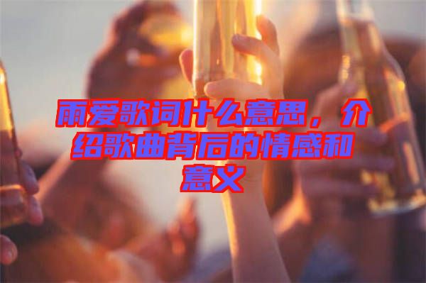 雨愛歌詞什么意思，介紹歌曲背后的情感和意義