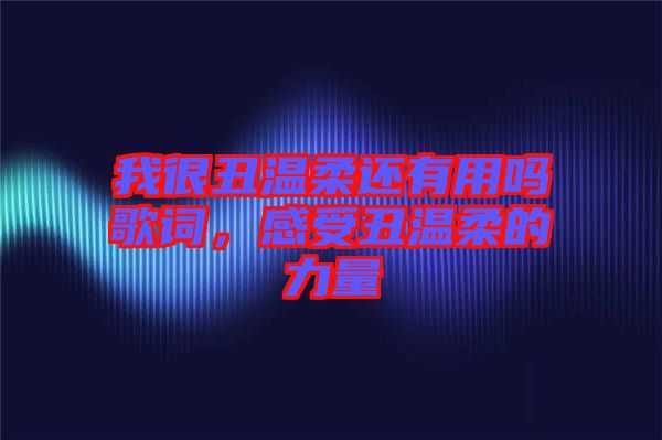 我很丑溫柔還有用嗎歌詞，感受丑溫柔的力量