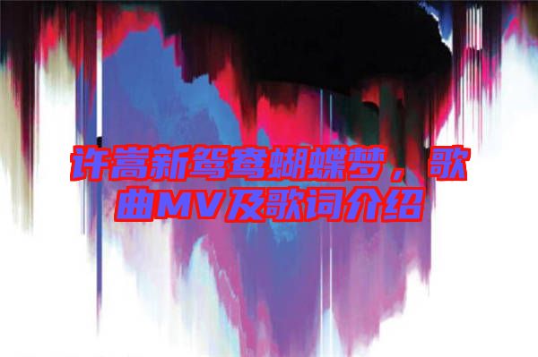 許嵩新鴛鴦蝴蝶夢，歌曲MV及歌詞介紹