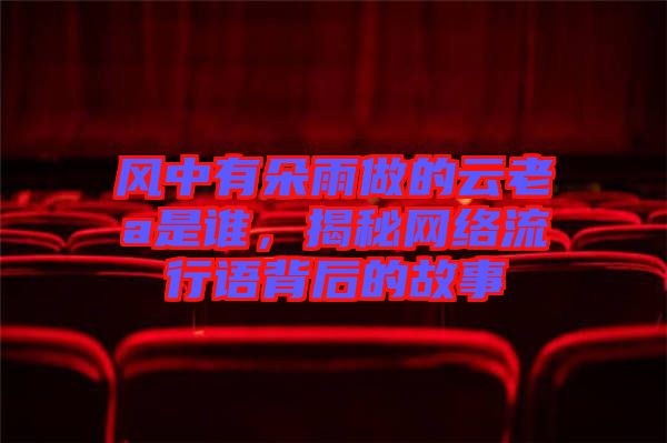 風中有朵雨做的云老a是誰，揭秘網絡流行語背后的故事