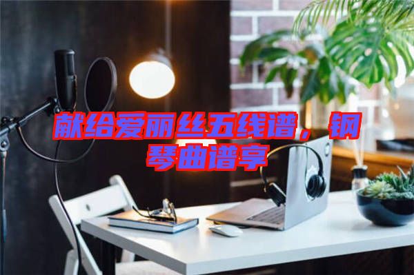 獻(xiàn)給愛麗絲五線譜，鋼琴曲譜享