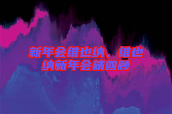 新年會維也納，維也納新年會精回顧