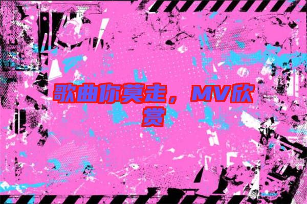 歌曲你莫走，MV欣賞