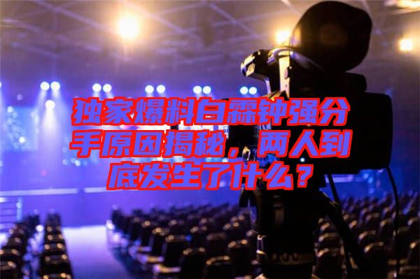 獨家爆料白霖鐘強分手原因揭秘，兩人到底發生了什么？