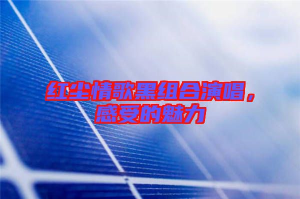 紅塵情歌黑組合演唱，感受的魅力
