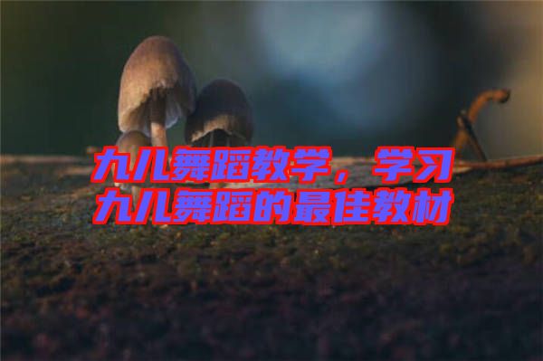 九兒舞蹈教學，學習九兒舞蹈的最佳教材