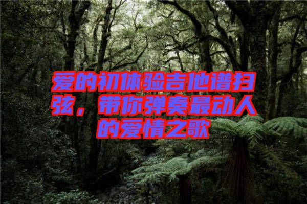 愛的初體驗吉他譜掃弦，帶你彈奏最動人的愛情之歌