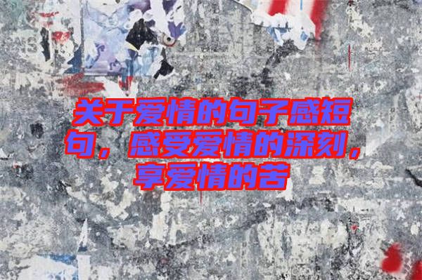關(guān)于愛(ài)情的句子感短句，感受愛(ài)情的深刻，享愛(ài)情的苦
