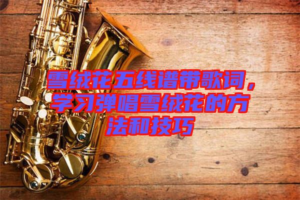 雪絨花五線譜帶歌詞，學習彈唱雪絨花的方法和技巧