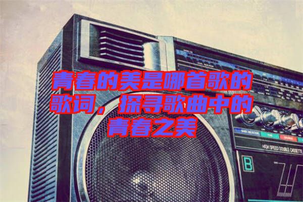 青春的美是哪首歌的歌詞，探尋歌曲中的青春之美