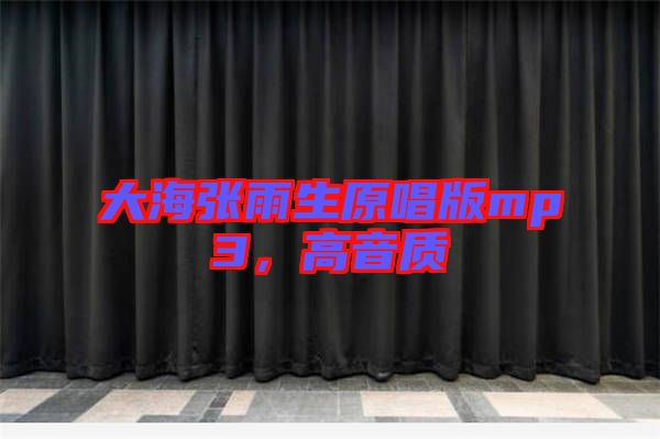 大海張雨生原唱版mp3，高音質(zhì)